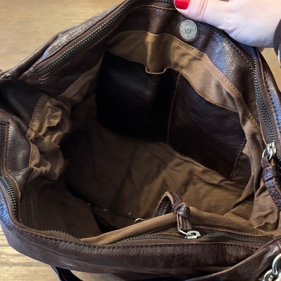 Tano Rich Brown Leather Messenger Bag - Picture 3 of 5